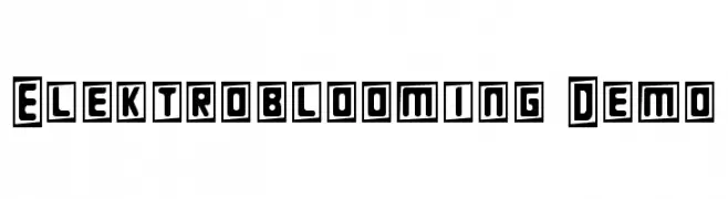 Elektroblooming Demo  Frei Schriftart Herunterladen
