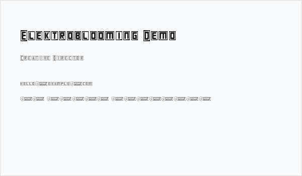 Elektroblooming Demo Business Card