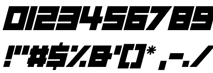 Elektronik Italic Font OTHER CHARS