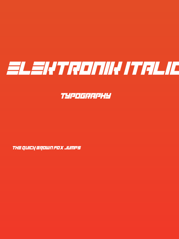 Elektronik Italic Poster