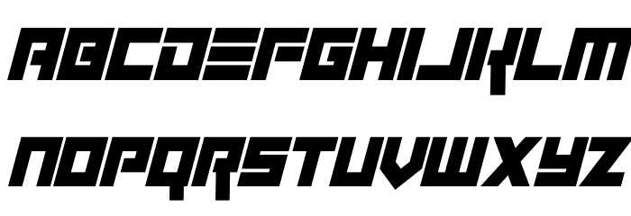 Elektronik Italic Font LOWERCASE