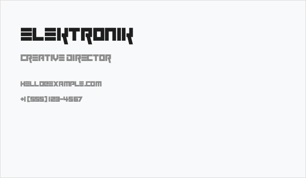 Elektronik Business Card