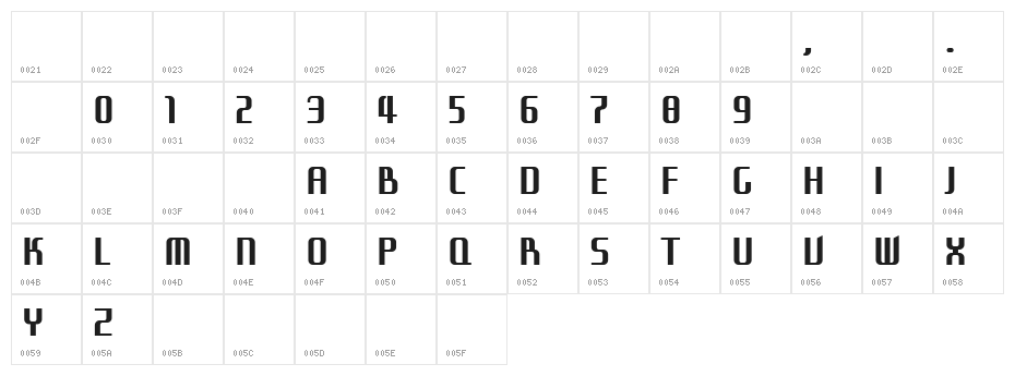 Eleme S Sans HBold Character Map