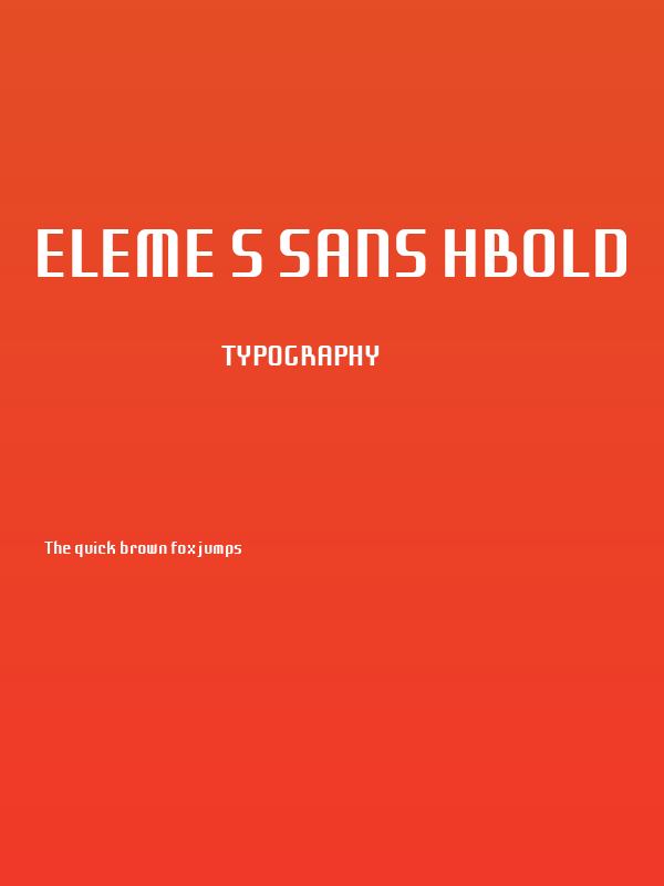 Eleme S Sans HBold Poster