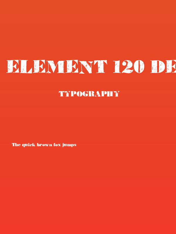 Element 120 DEMO Regular Poster