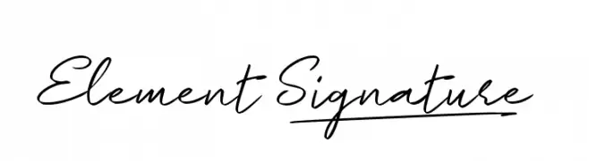 Element Signature_  Frei Schriftart Herunterladen