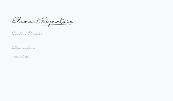 Element Signature_ Business Card