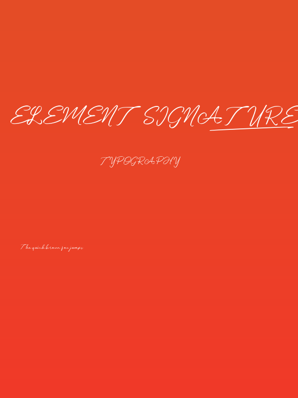 Element Signature_ Poster