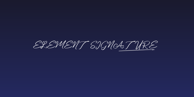 Element Signature_ Social Header