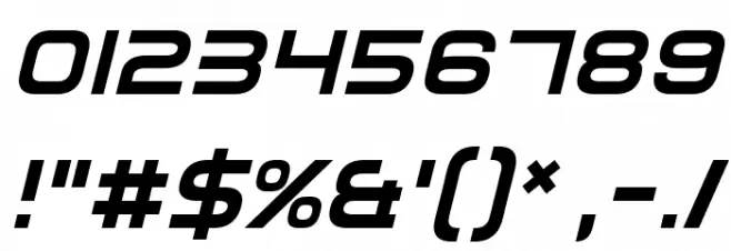 Elemental End Italic Font OTHER CHARS