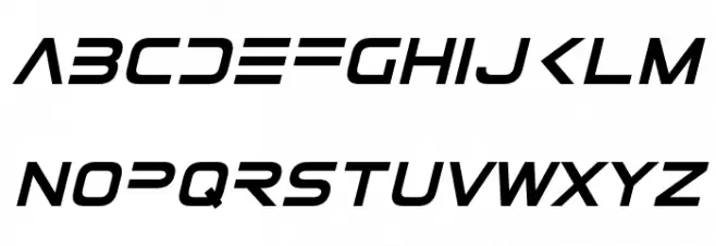 Elemental End Italic 字体 大写