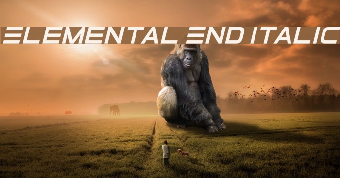 Elemental End Italic Font examples