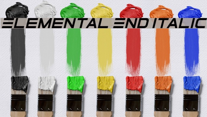 Elemental End Italic Font examples