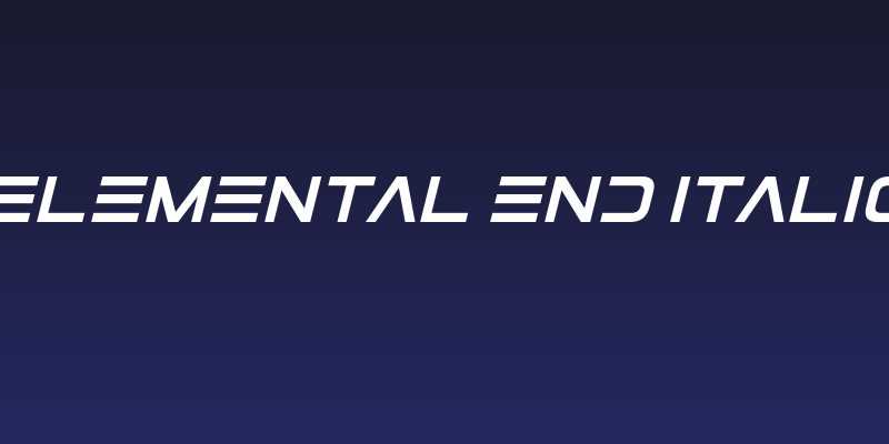 Elemental End Italic Social Header