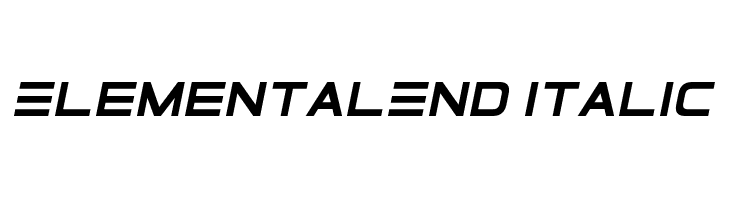 ElementalEnd Italic  नि: शुल्क फ़ॉन्ट्स डाउनलोड