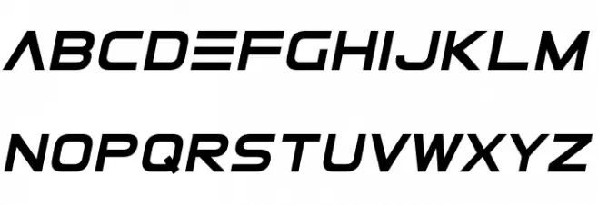 ElementalEnd Italic Font Litere mari