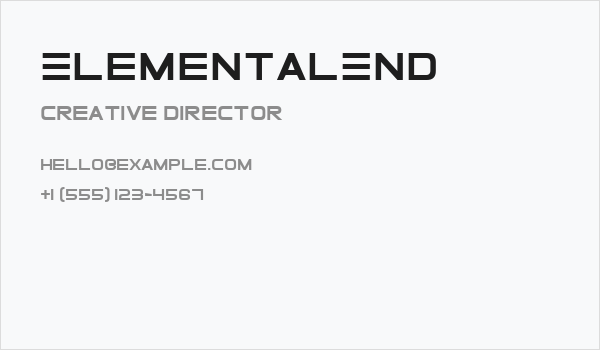 ElementalEnd Business Card