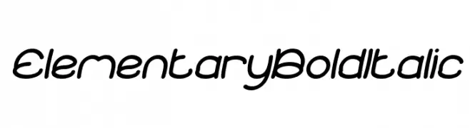 Elementary Bold Italic  Frei Schriftart Herunterladen