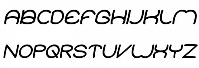 Elementary Bold Italic Schriftart Groß