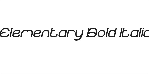 Elementary Bold Italic Logo