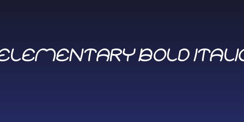Elementary Bold Italic Social Header