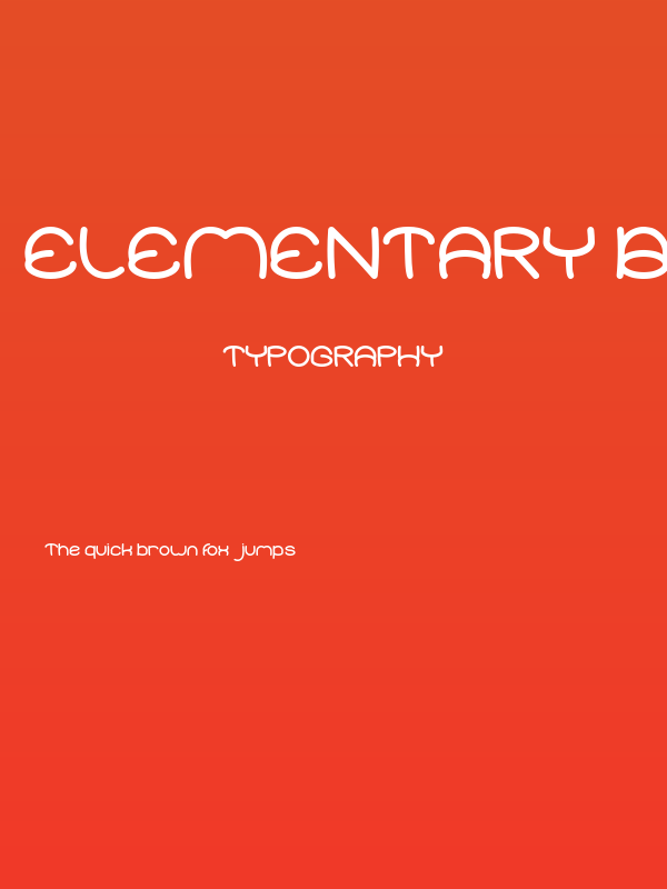 Elementary Bold Poster