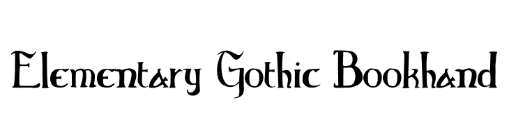 Elementary Gothic Bookhand  नि: शुल्क फ़ॉन्ट्स डाउनलोड