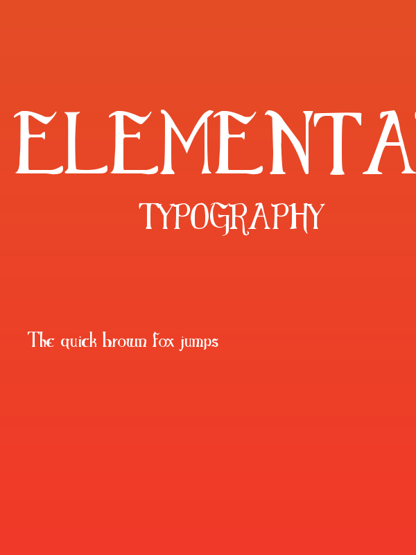 Elementary Gothic Bookhand Poster