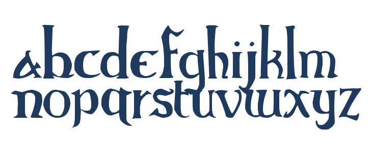 Elementary Gothic Bookhand Lowercase