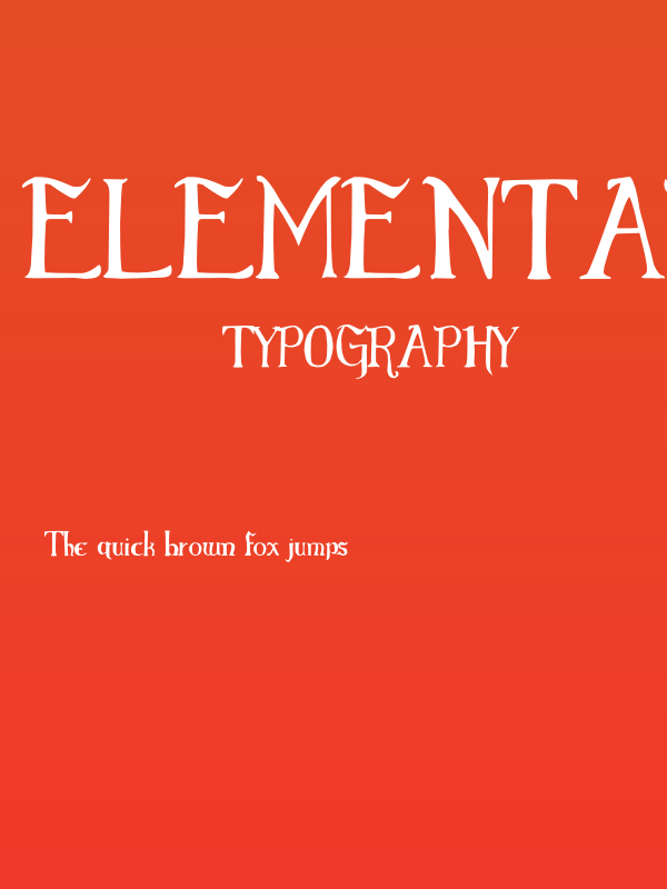 Elementary Gothic Bookhand Poster