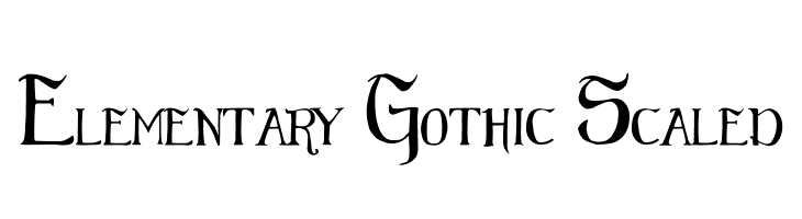 Elementary Gothic Scaled  Free Fonts Download