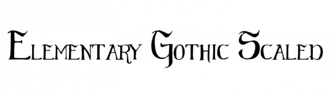 Elementary Gothic Scaled  免费字体下载