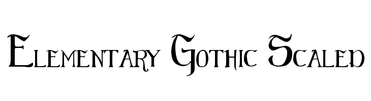 Elementary Gothic Scaled  フリーフォントのダウンロード