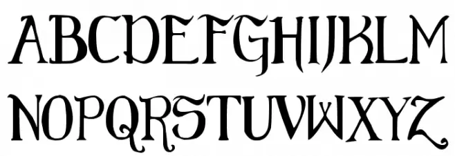 Elementary Gothic Scaled خط أحرف كبيرة