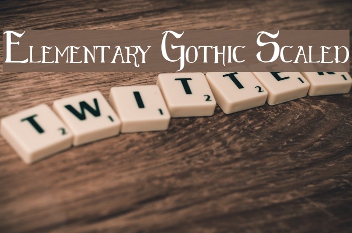 Elementary Gothic Scaled Font examples