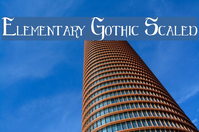 Elementary Gothic Scaled Font examples