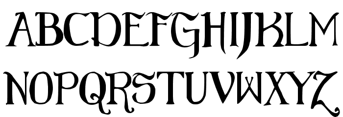 Elementary Gothic Scaled Font LOWERCASE