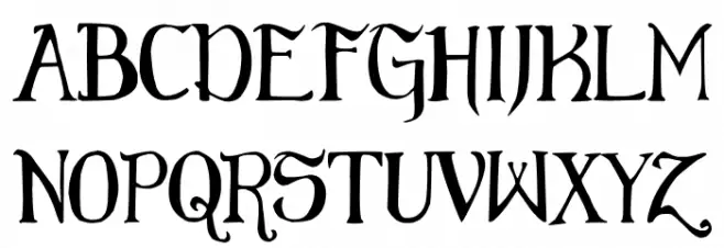 Elementary Gothic Scaled 字体 大写