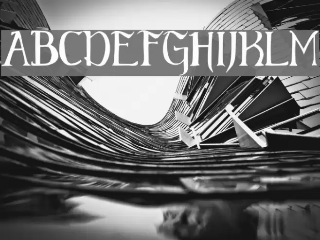 Elementary Gothic Scaled Font examples