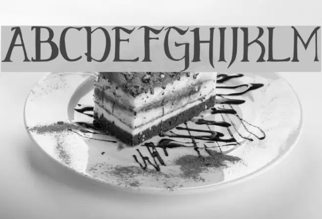 Elementary Gothic Scaled Font examples