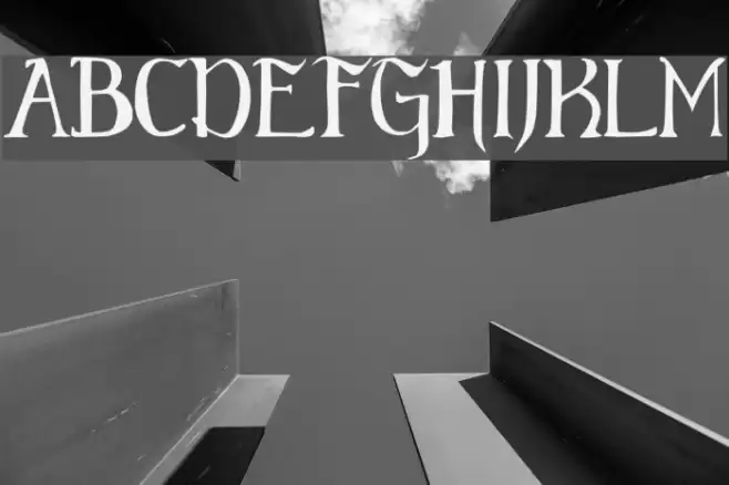 Elementary Gothic Scaled Font examples