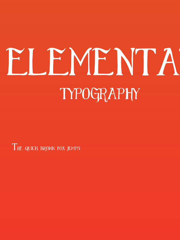 Elementary Gothic Scaled Poster