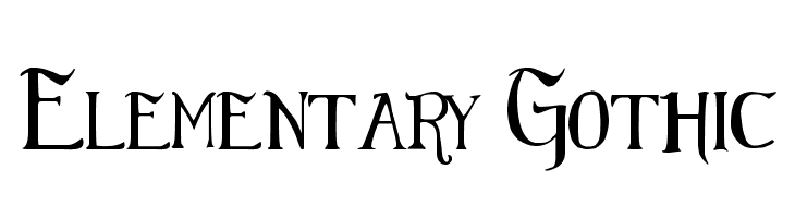 Elementary Gothic  Free Fonts Download