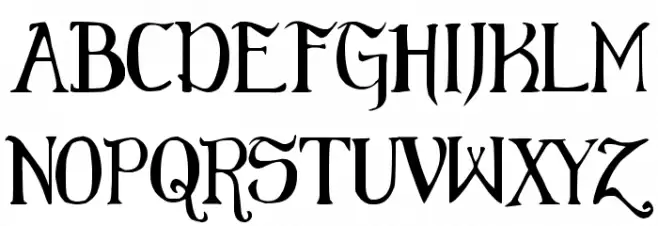 Elementary Gothic Шрифта ВЕРХНИЙ