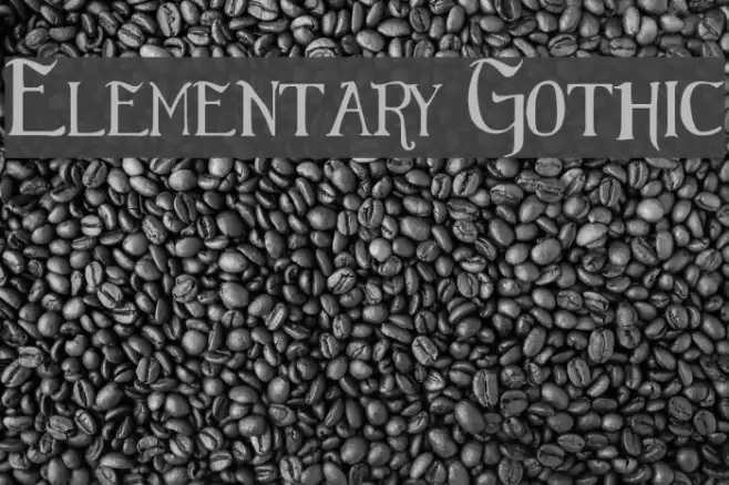 Elementary Gothic Font examples