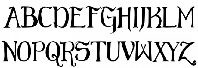 Elementary Gothic Schriftart Groß