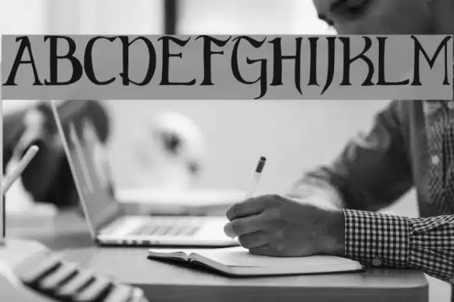 Elementary Gothic Font examples