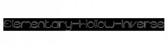 Elementary-Hollow-Inverse  Frei Schriftart Herunterladen