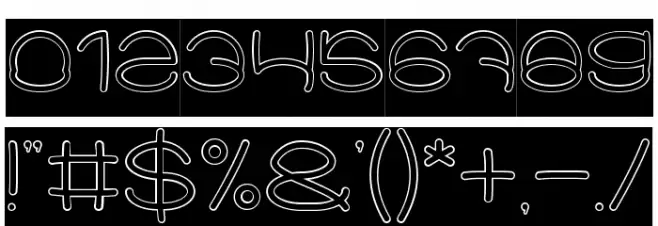 Elementary-Hollow-Inverse Font OTHER CHARS