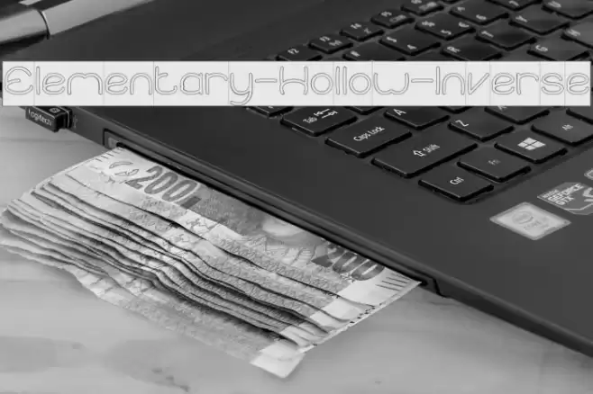 Elementary-Hollow-Inverse Font examples